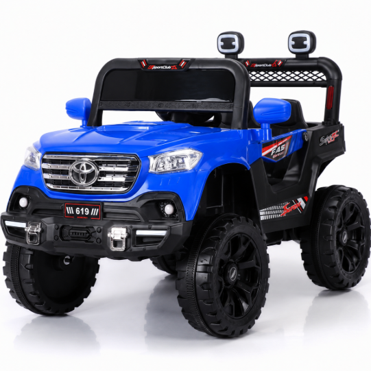 TOYOTA Électrique Enfant 1 Place avec LED et Grandes Roues – De 1 à 6 Ans - Bleu