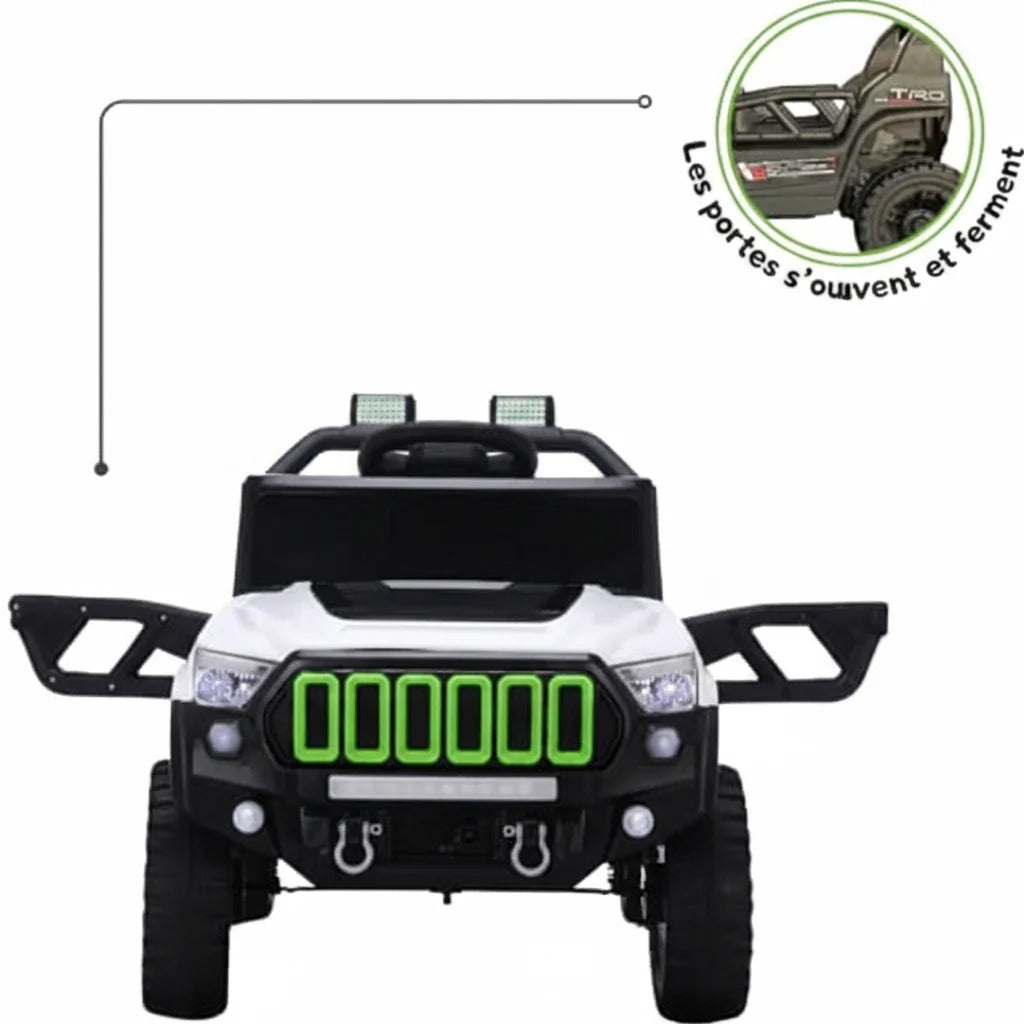 Jeep Électrique Enfant Titan XR 12V – blanc