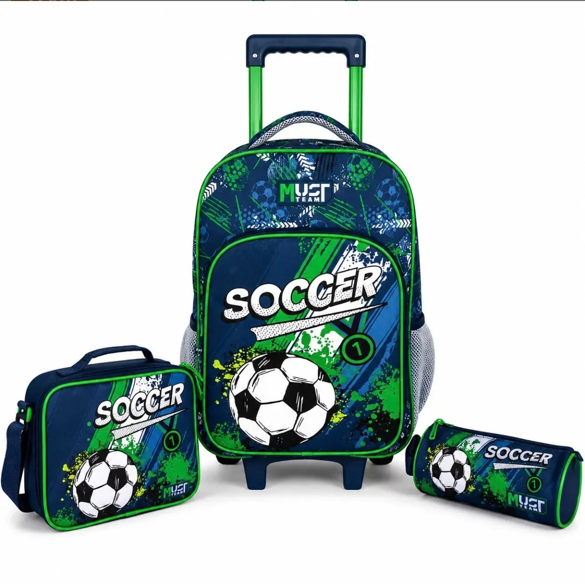 Pack Cartable a roulettes Must SOCCER 3 Pieces CP_CE1_CE2
