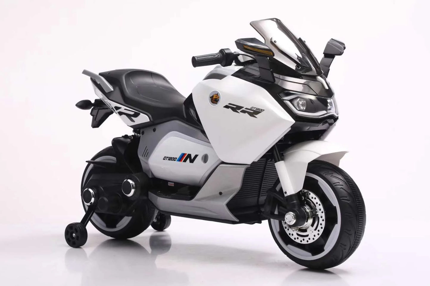 Moto Électrique Sportive RR 12V pour Enfant avec Roues de Stabilité