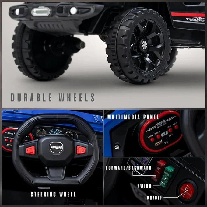 Jeep Électrique Enfant 12V – Style Off-Road -bleu