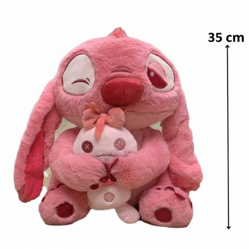 Peluche Angel (Stitch Rose) – Édition Sakura avec Poupée – 35 cm