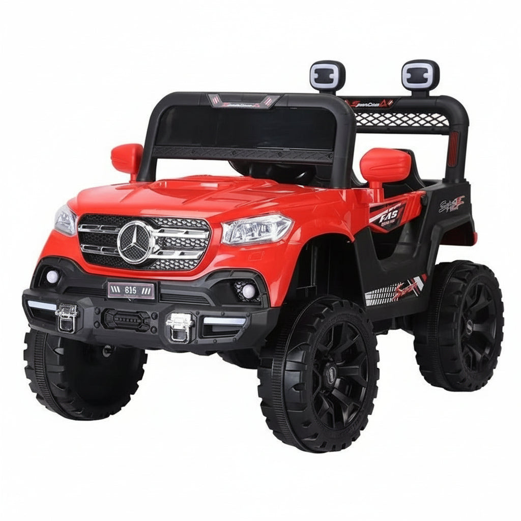 Voiture électrique tout-terrain 12V pour enfants, grande taille, avec batterie.