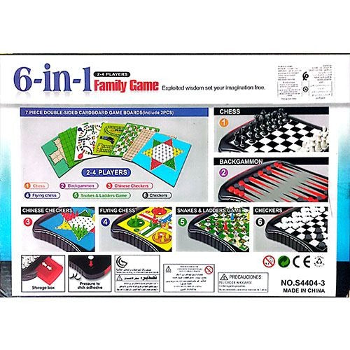 Family Game JEU D'ÉCHECS MAGNÉTIQUE 6 EN 1family game 2-4 player