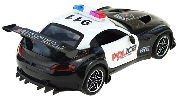 Voiture de police radiocommandée, police, portes ouvrables