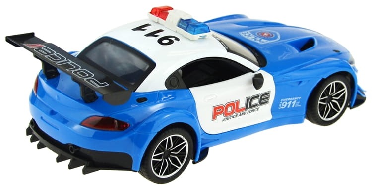 Voiture de police radiocommandée, police, portes ouvrables