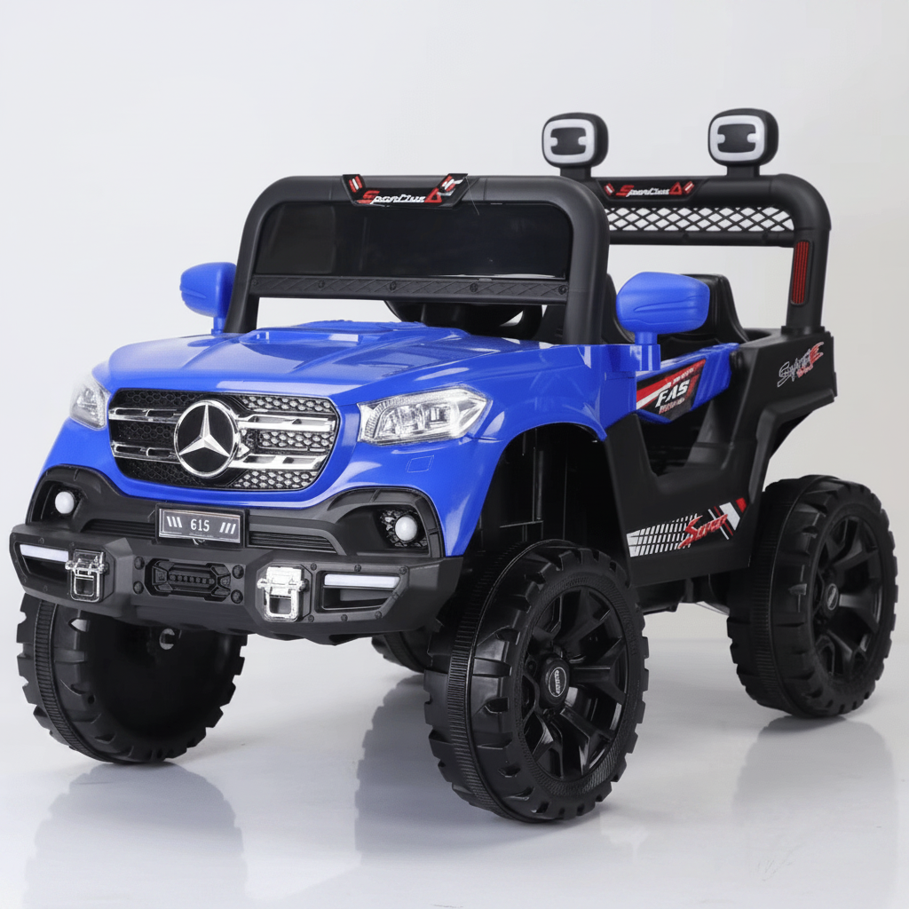 Voiture Électrique Mercedes Enfant – Aventure Tout-Terrain bleu