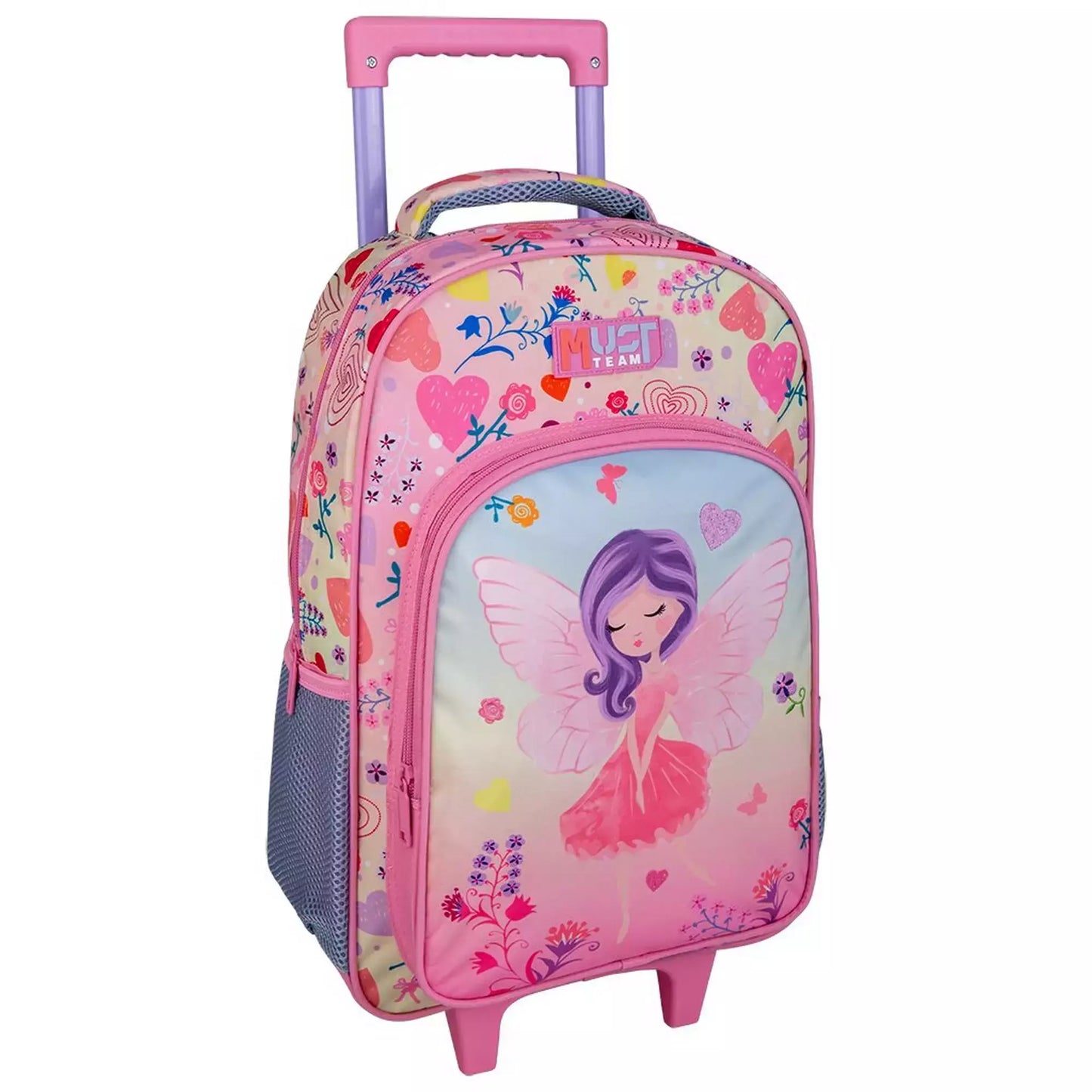 Sac à dos d'écolier à roulettes, indispensable avec les ailes de fée et le déjeuner – Étu