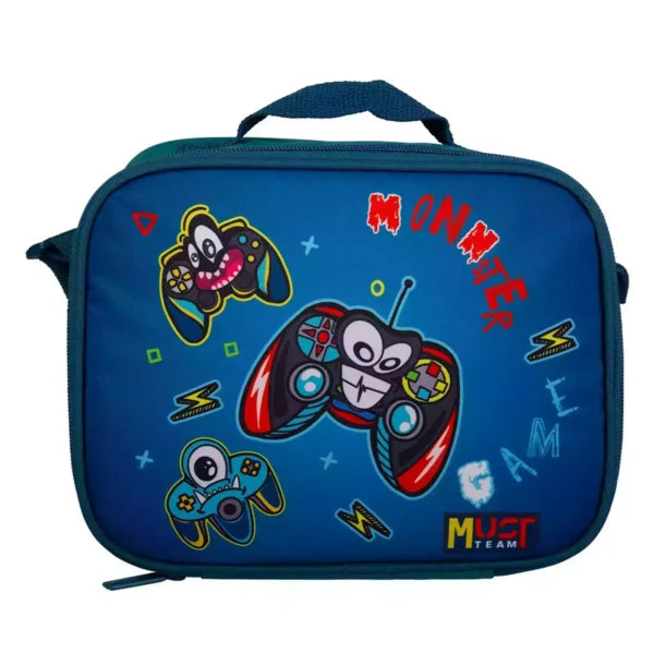 Coffret scolaire Must Team Game Monster avec sac à dos à roulettes, déjeuner et étui