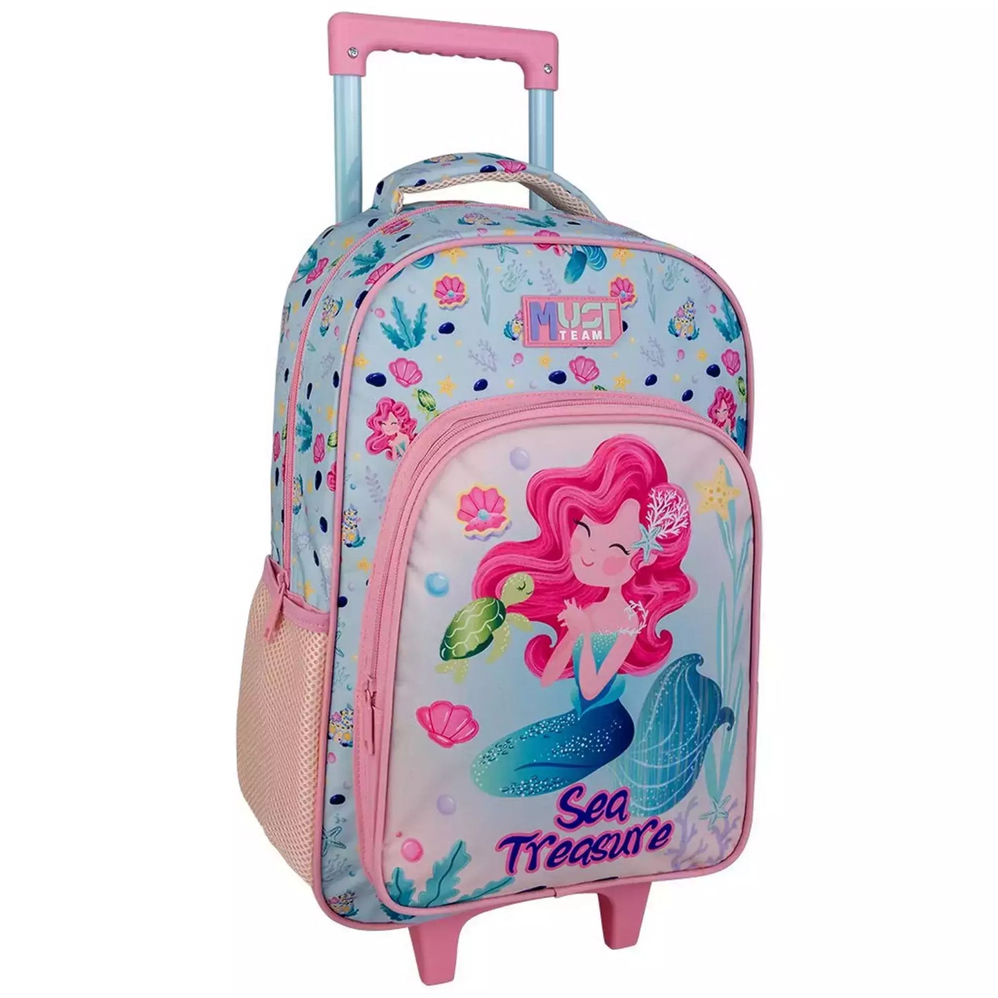 Sac à dos d'école à roulettes, indispensable pour l'équipe sirène avec déjeuner – Étui