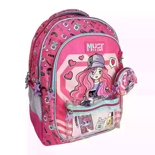 Sac à dos d'école élémentaire Must Team Off Line 3 cases