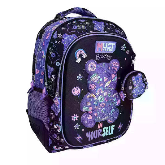 Sac à dos d'école élémentaire Must Team Gummy Bear 3 cases
