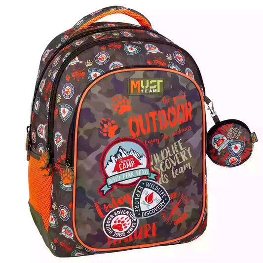 Sac à dos d'école élémentaire Must Team Outdoor Adventure 3 cases