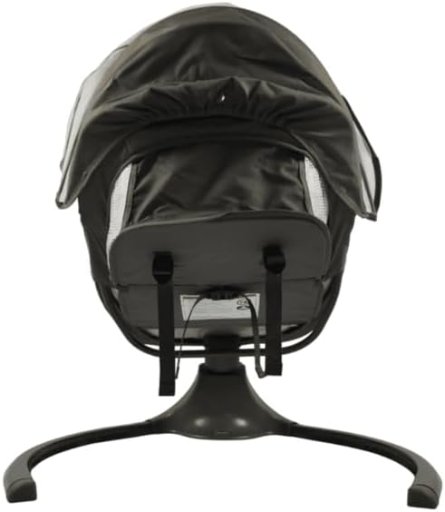 Transat bébé multifonctionnel Kidilo Elegant Grey 3-en-1 Deluxe – Mouvement latéral, siège inclinable, capote avec moustiquaire, connectivité Bluetooth, télécommande, 15 mélodies apaisantes