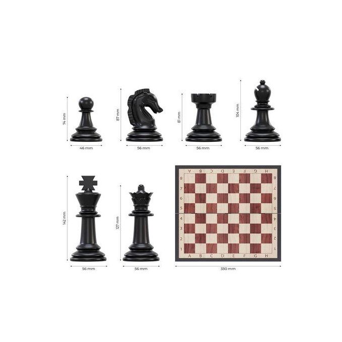 High Class Funny Échiquier 33 cm x 33 cm, avec Pièces d'échecs, Chess magnétique- Jeu d'échecs, Set' échecs, Echecs Pliable