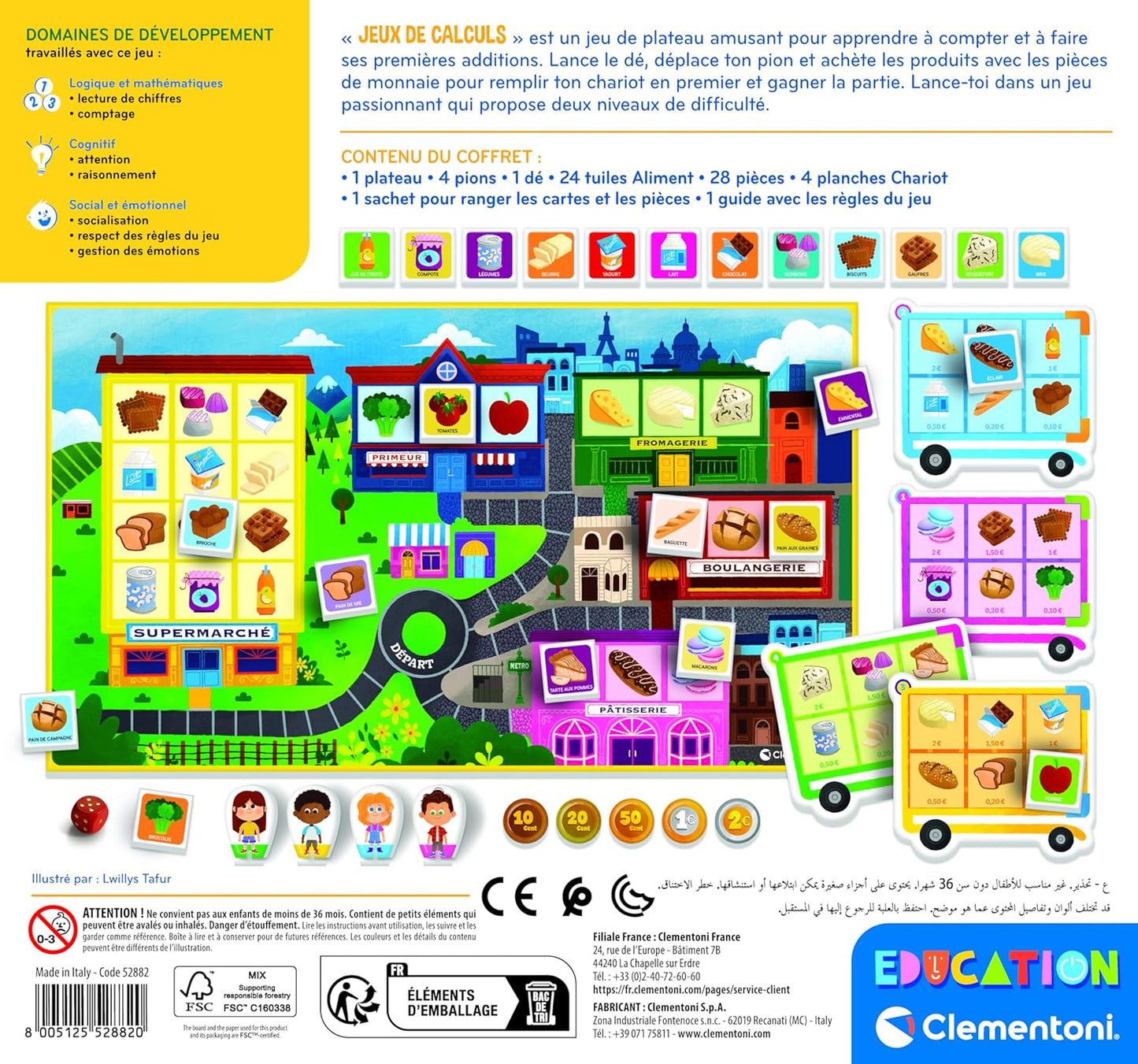Clementoni – Coffret Jeux de Calcul 4-6 ans