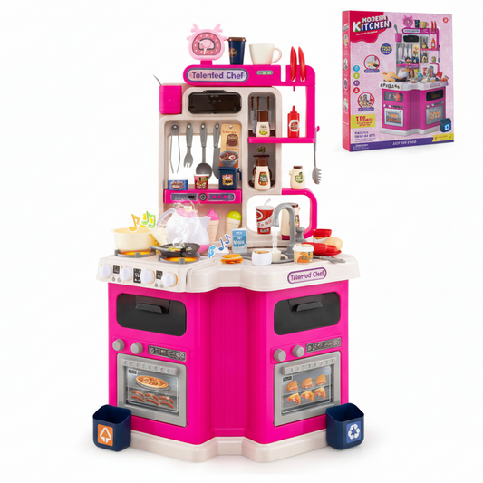 Ensemble de jouets de cuisine avec lumière et son et autocuiseur - 92 cm 113 Accessoires