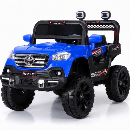 TOYOTA Électrique Enfant 1 Place avec LED et Grandes Roues – De 1 à 6 Ans - Bleu