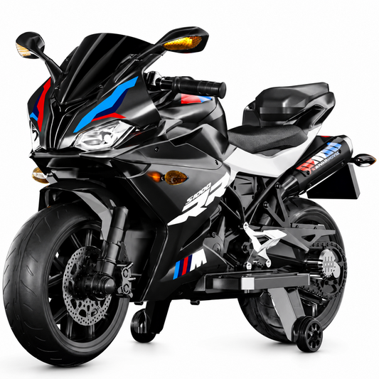 Moto Électrique Enfant 12V S1000 RR – Roues en Gomme EVA – 3 à 8 Ans- Noir