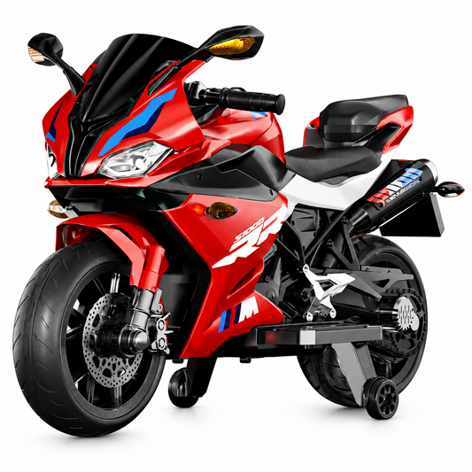 Moto Électrique Enfant 12V S1000 RR – Roues en Gomme EVA – 3 à 8 Ans- Rouge