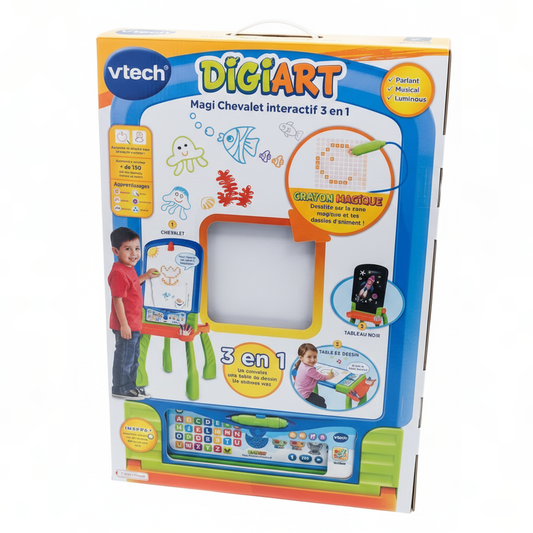 tableau - Chevalet Interactif 3 en 1 - VTECH - Magi - Multicolore