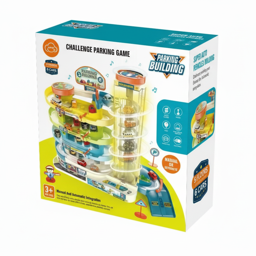 Jeu de construction de parking, Jouet de stationnement pour enfants