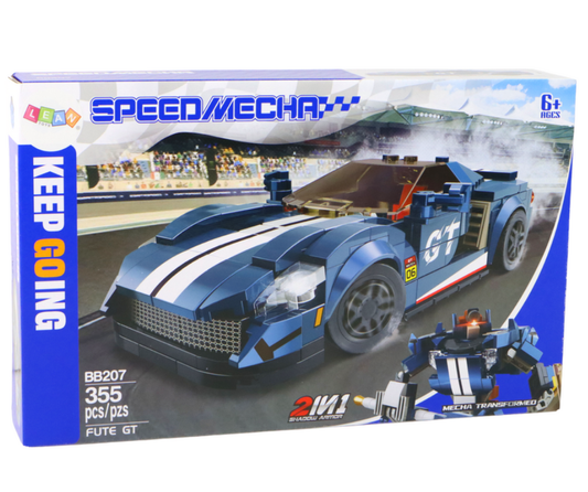 Voiture Robot Transformable à Construire – 355 Pièces – Jouet Intelligent pour Enfants