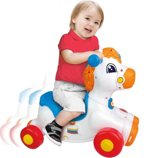 Winfun Cheval à bascule Junior Rider 12m+ – Jouet 2-en-1 évolutif