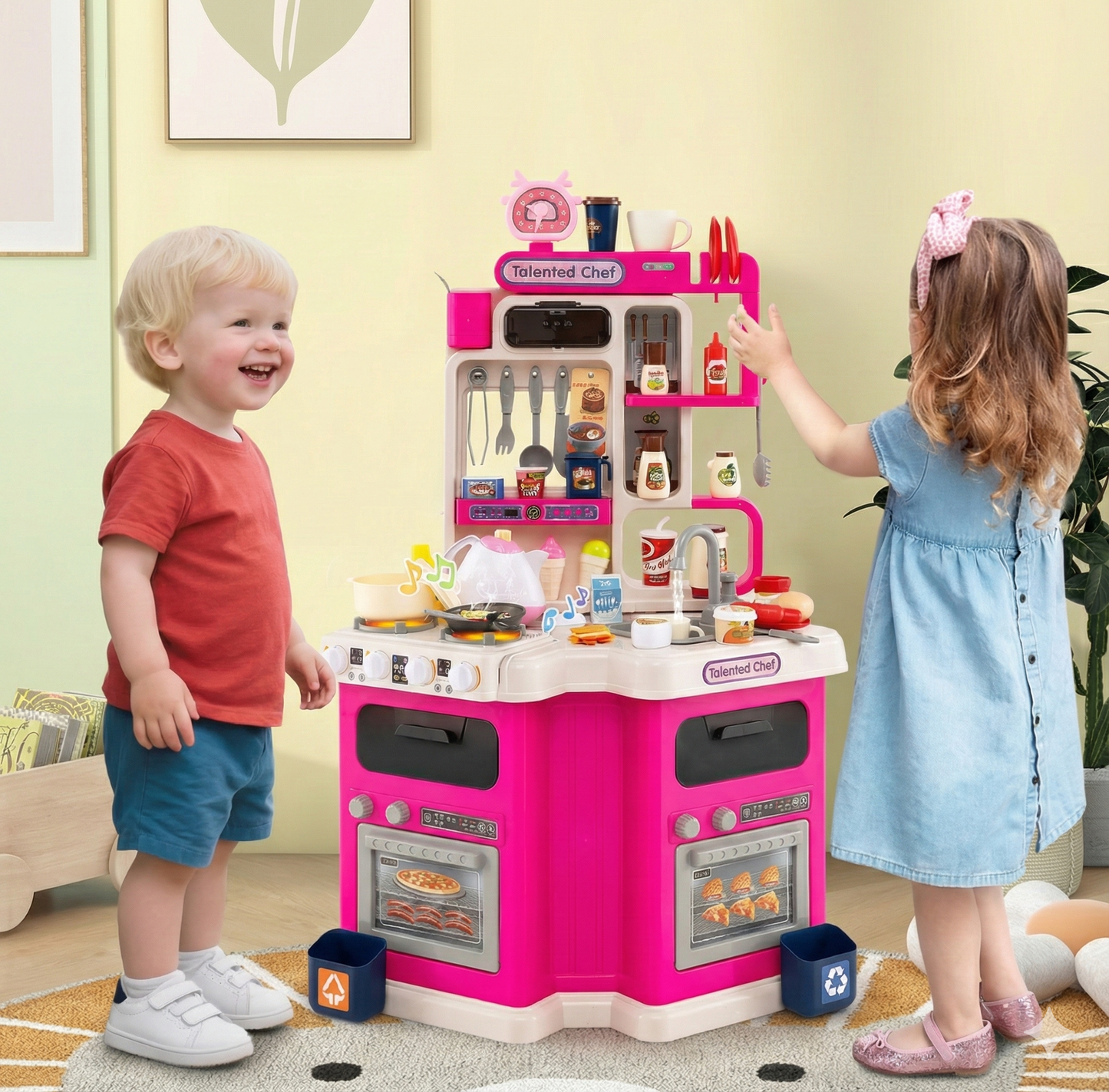 Ensemble de jouets de cuisine avec lumière et son et autocuiseur - 92 cm 113 Accessoires