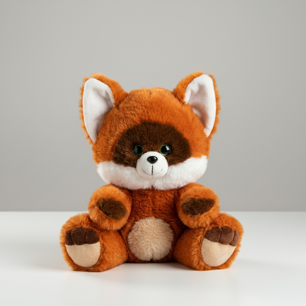 Renard en Peluche aux Yeux Scintillants  30 cm