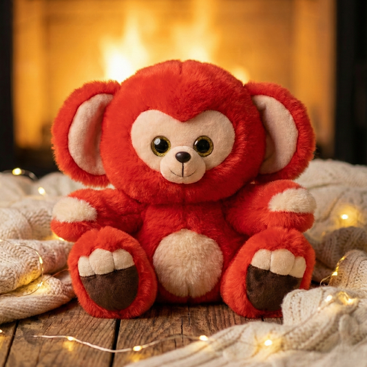 Mignon Singe en Peluche orange 25 cm