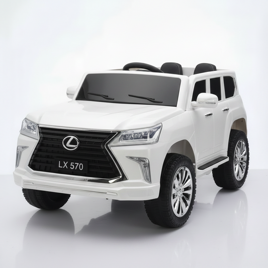 Voiture Électrique Lexus LX570 pour Enfant – 12V, 4x4, Télécommande - Blanc
