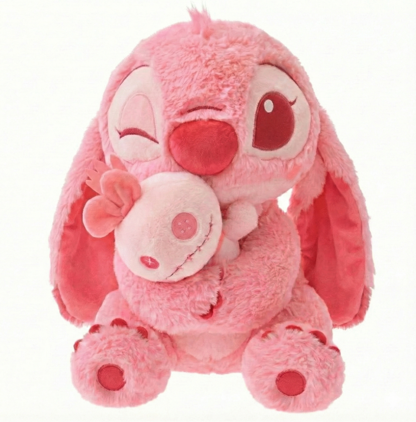 Peluche Angel (Stitch Rose) – Édition Sakura avec Poupée – 35 cm