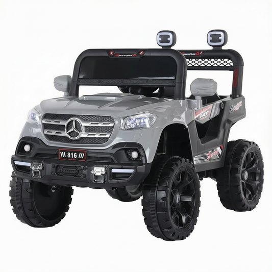 Voiture électrique tout-terrain 12V pour enfants, grande taille, avec batterie.