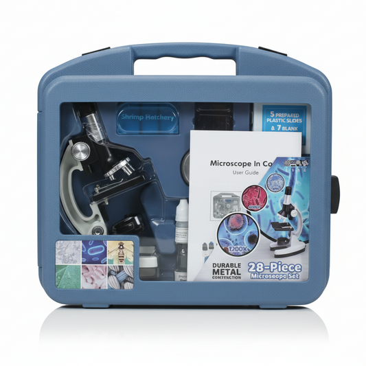 Kit Microscope Scientifique 28 Pièces – En Métal