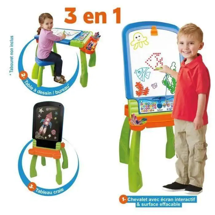 tableau - Chevalet Interactif 3 en 1 - VTECH - Magi - Multicolore