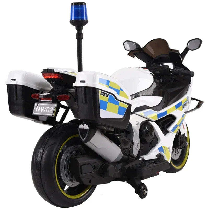 Moto Électrique Enfant 12V – Style S1000RR Police Racing