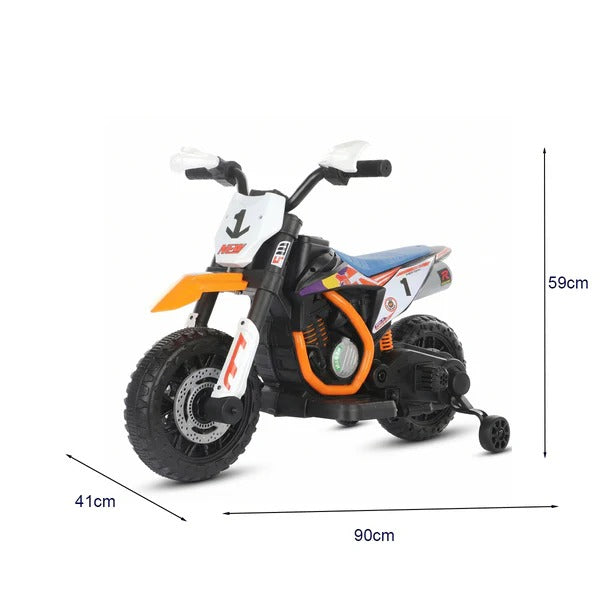 Moto Électrique Enfant – Style Cross Sport avec Roues Stabilisatrices rose