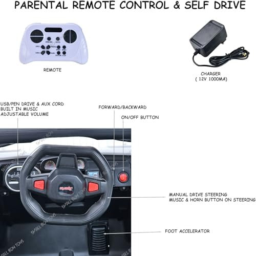 Jeep Électrique Enfant 12V – Style Off-Road - Rouge