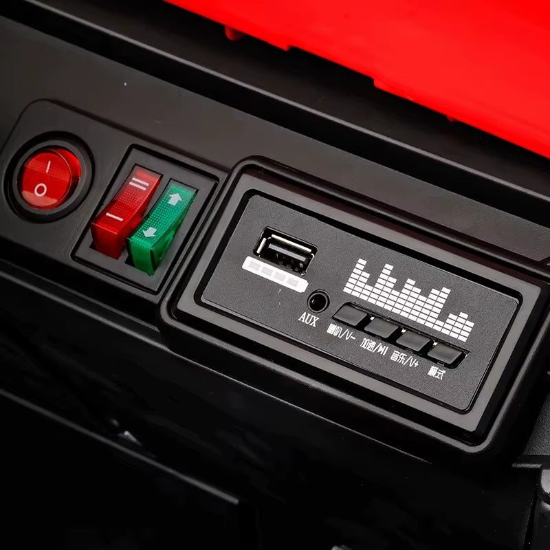 Voiture Électrique Jeep 4x4 2 Places 12V pour Enfants – 4 Moteurs, Télécommande Parentale & Mode Balançoire | 1 à 10 Ans Vert