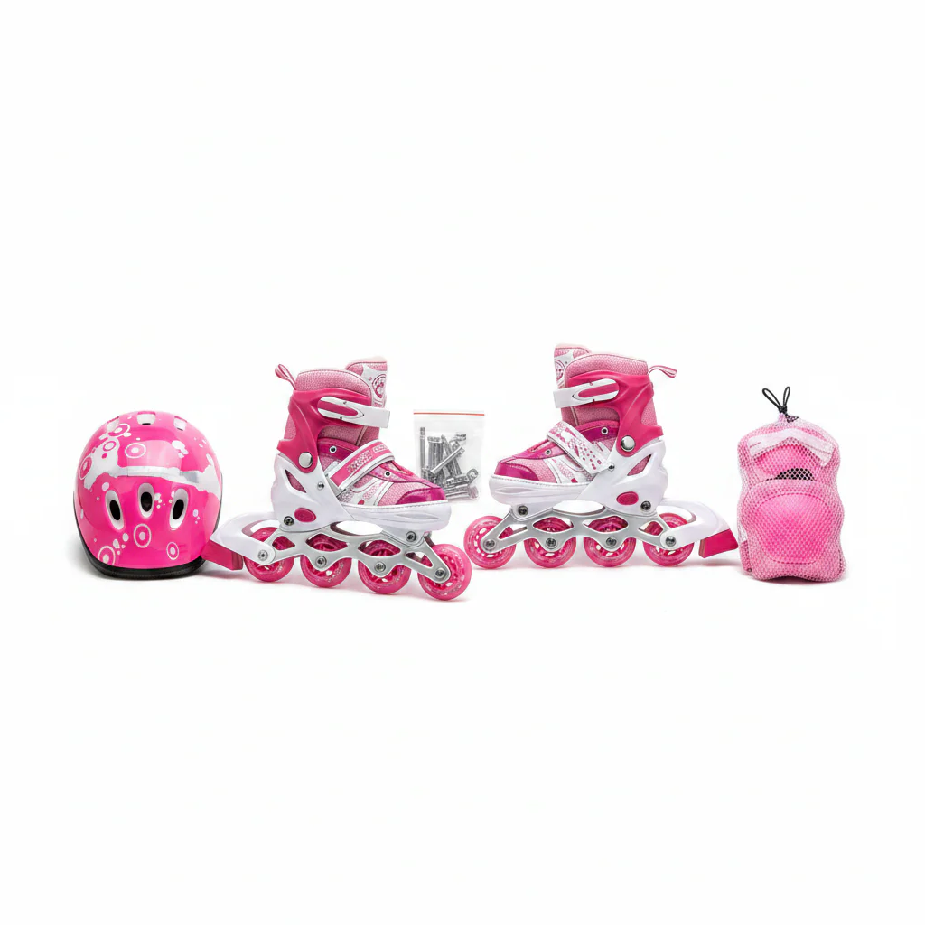 Patins à Roulettes Enfants Réglables + Kit de Protection – Réversible