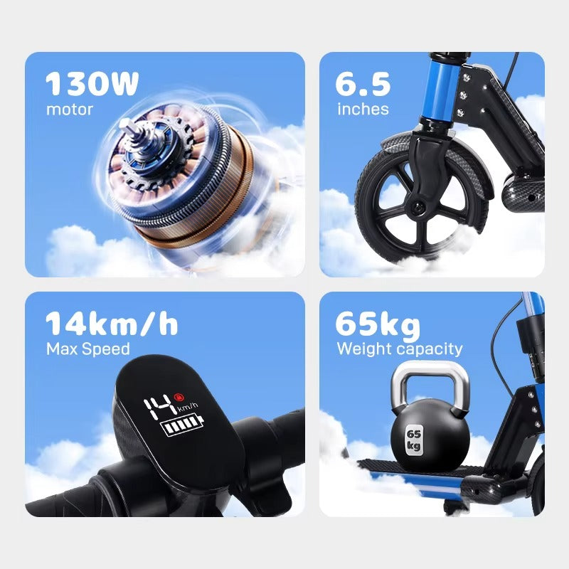 Trottinette Électrique Enfant 24V Pliable avec LED - 6 à 13 ans
