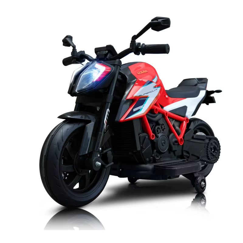 Moto Électrique Enfant KTM 12V – Roues en Gomme – De 3 à 7 Ans - rouge