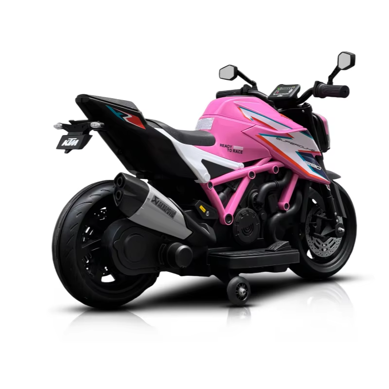 Moto Électrique Enfant KTM 12V – Roues en Gomme – De 3 à 7 Ans - Rose