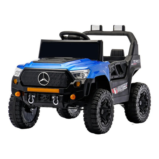 Voiture Électrique 4x4 pour Enfant – Style Off Road avec Lumières LED et Batterie 12V - Bleu