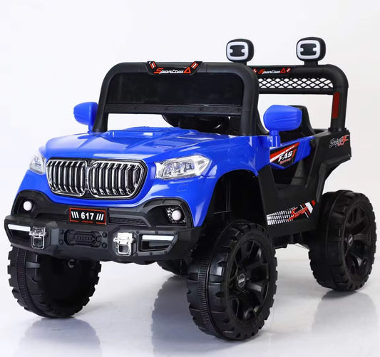BM Électrique Enfant 1 Place avec LED et Grandes Roues – De 1 à 6 Ans - Bleu