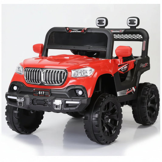 BM Électrique Enfant 1 Place avec LED et Grandes Roues – De 1 à 6 Ans - Rouge