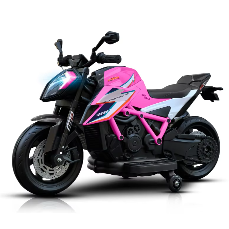 Moto Électrique Enfant KTM 12V – Roues en Gomme – De 3 à 7 Ans - Rose