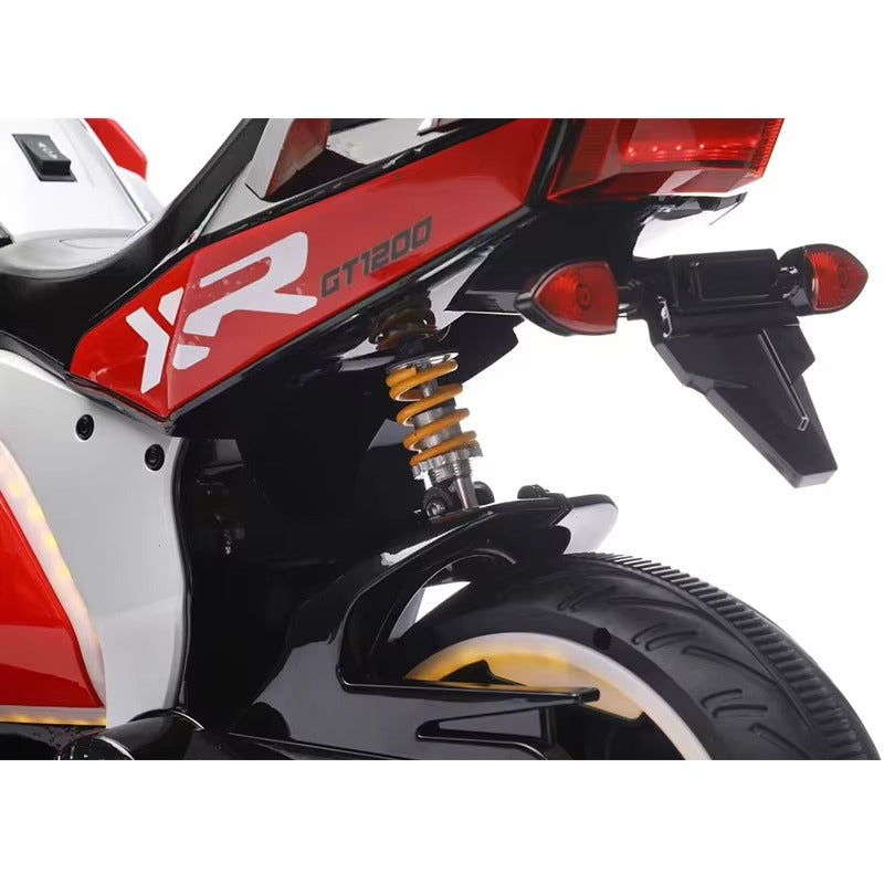 Moto Électrique Sportive RR 12V pour Enfant avec Roues de Stabilité
