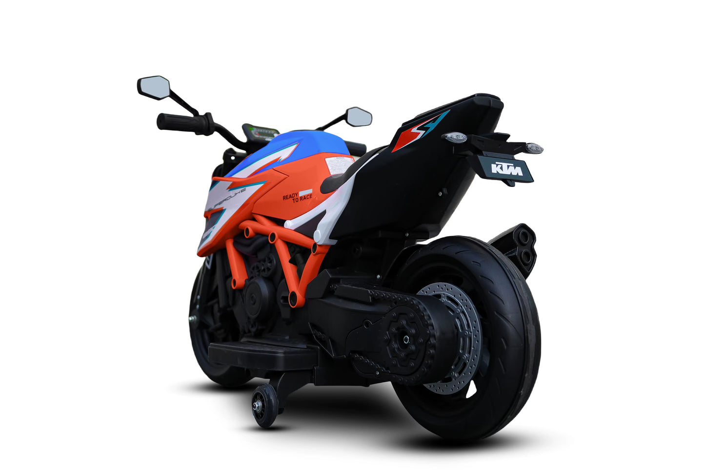 Moto Électrique Enfant KTM 12V – Roues en Gomme – De 3 à 7 Ans -bleu et orage